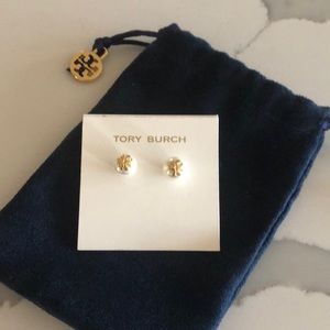 Tory Burch Chrystal-pearl stud earrings